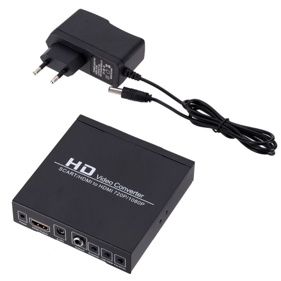 Powermaster PM-14366 Adaptörlü Scart-HDMI to HDMI Çevirici Dönüştürücü Converter