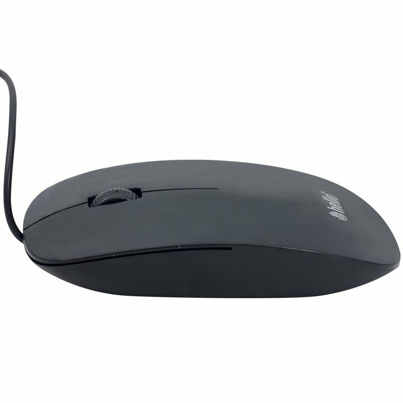 Hello HL-37 1000 DPI Optik Kablolu Slim Mouse İnce Tasarım 3 Buton 3 Milyon Tıklanma