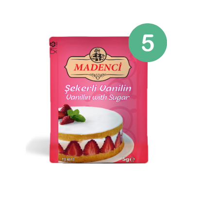 Madenci Şekerli Vannilin 25 gr. (5'li Poşet)