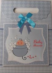 ÇANTA KARTONBABY SHOWER MAVİ 2