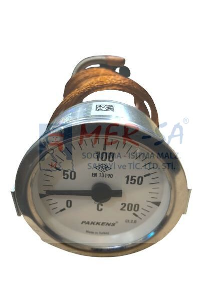 Termometre Pakkens 0-200C 60mm