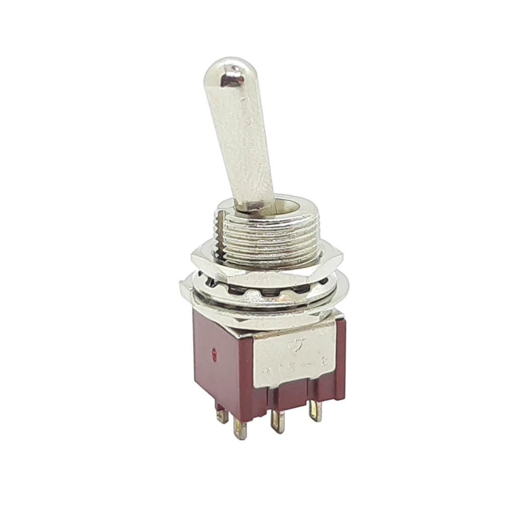 KE-202L1-RED TOGGLE SWITCH ON-ON 6P-3A-220V (MTS-202L1-R)