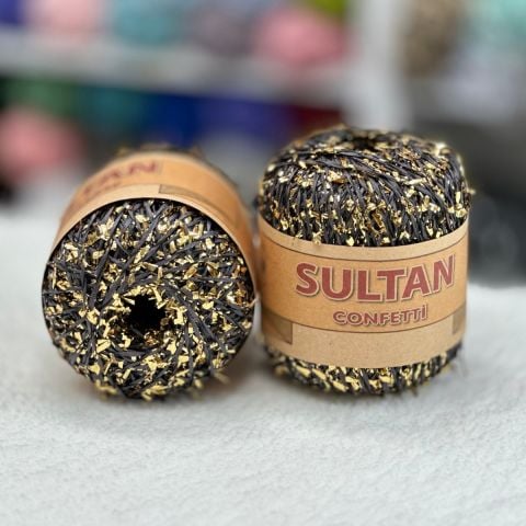 Sultan Confetti Siyah-Gold 304