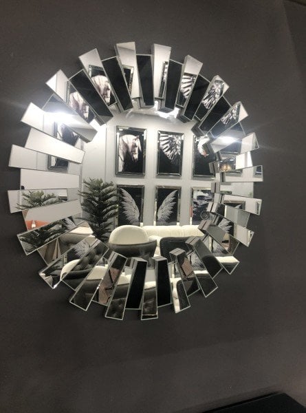 Ferri Concept Piyano Model Gümüş Ayna Bizoteli 80cm
