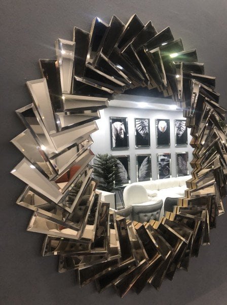 Ferri Concept Kasırga Model Bronz Ayna 90cm