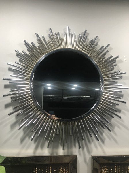 Ferri Concept Güneş Model Gümüş Ayna 80cm