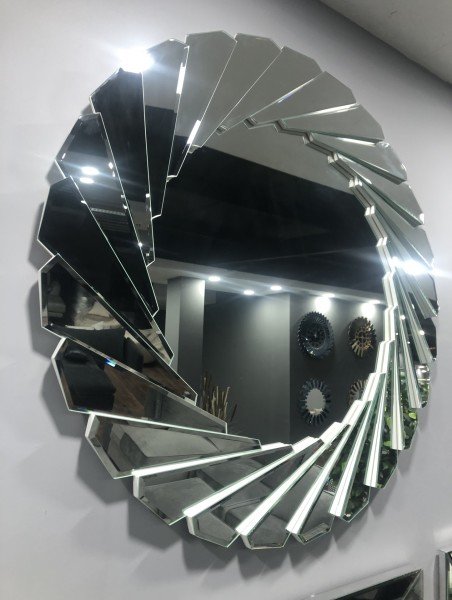 Ferri Concept Rüzgar Model Gümüş Ayna Bizoteli 90cm