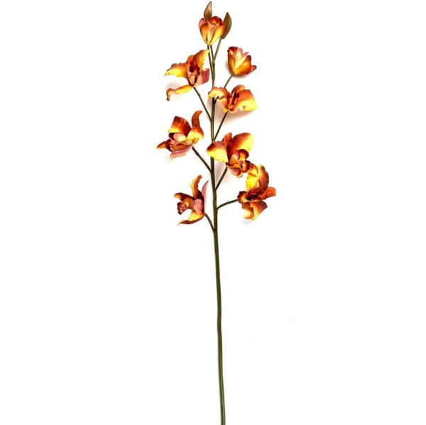 Yapay Çiçek Orkide Phalaenopsis 97cm Turuncu