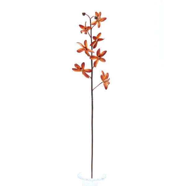 Yapay Çiçek Orkide 90cm Turuncu