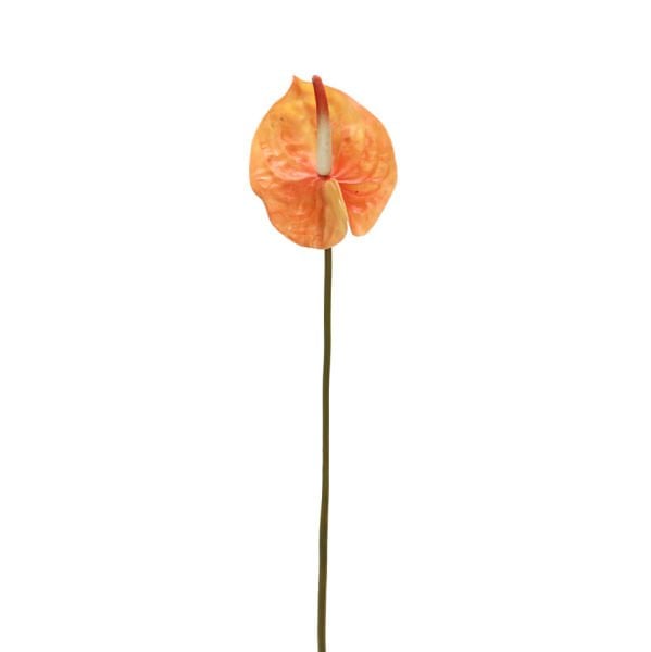 Yapay Çiçek Antoryum 60cm Turuncu