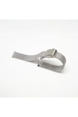 8mm Beyaz Renk Hasır Ince Örgü Çelik Kaplama Metal Saat Kordonu