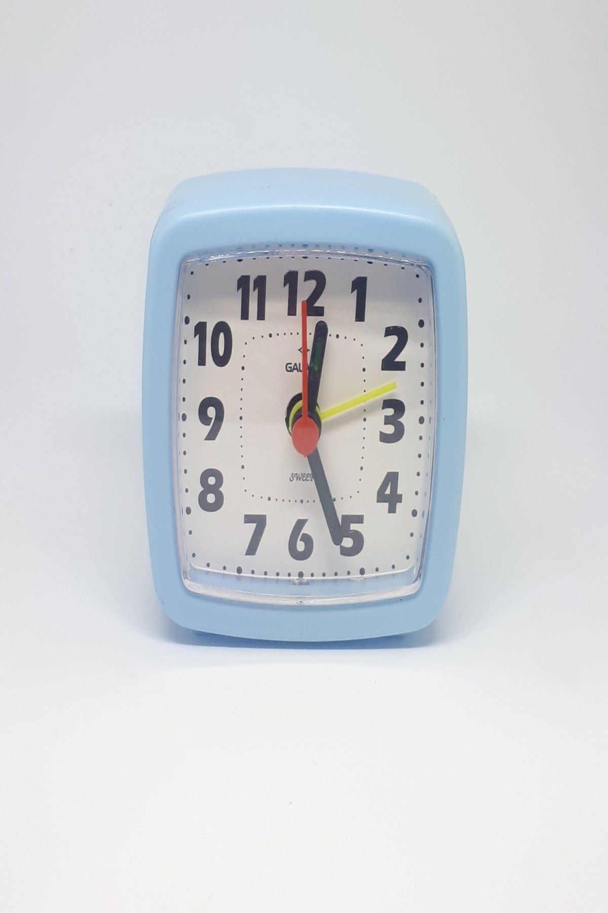 Mavi Renkli Mini Masa Saati Sessiz Akar Saniye