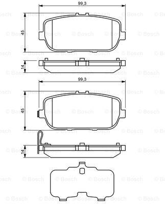 Mazda MX5 1.5 2015-2023 Bosch Arka Balata