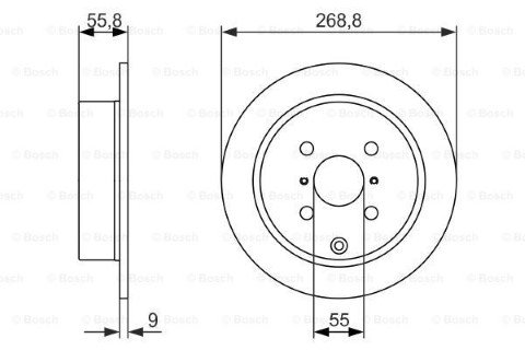 Toyota Yaris 1.3 1999-2005 Bosch Arka Disk 2 Adet