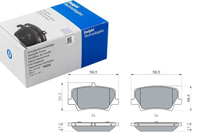 Volvo XC40 1.5 T2 2019-2024 Delphi Arka Balata NETPAR22000