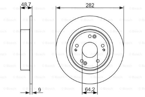 Honda Accord 2.0 2007-2015 Bosch Arka Disk 282mm 2 Adet