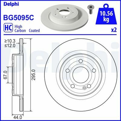 Mercedes CLA Serisi (118) CLA 200 1.3 2019-2025 Delphi Arka Disk 295mm 2 Adet
