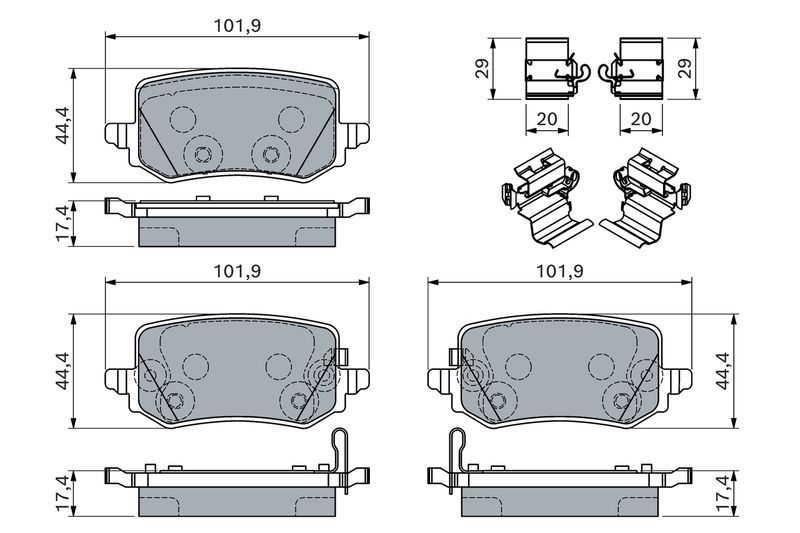 Hyundai Tucson 1.6CRDi 2020-2025 Bosch Arka Balata 26487