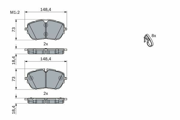 Opel Astra L 1.5D 2021-2023 Bosch Ön Balata