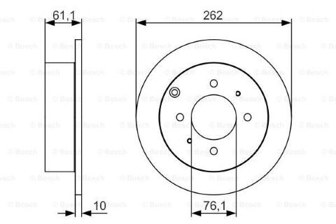Hyundai Matrix 1.5CRDi 2005-2010 Bosch Arka Disk 2 Adet