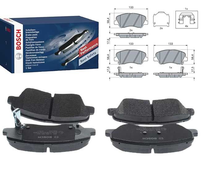Hyundai Bayon 1.4MPI 2021-2025 Bosch Ön Balata NETPAR25348