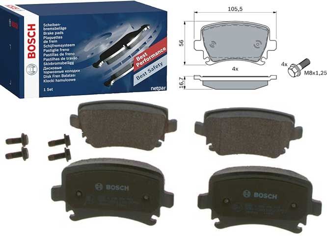 Audi A6 3.0TDI 2004-2011 Bosch Arka Balata NETPAR23914