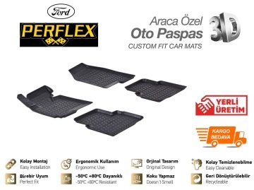 Perflex Ford Courier 3d X-Mat Havuzlu Paspas 2014-2020
