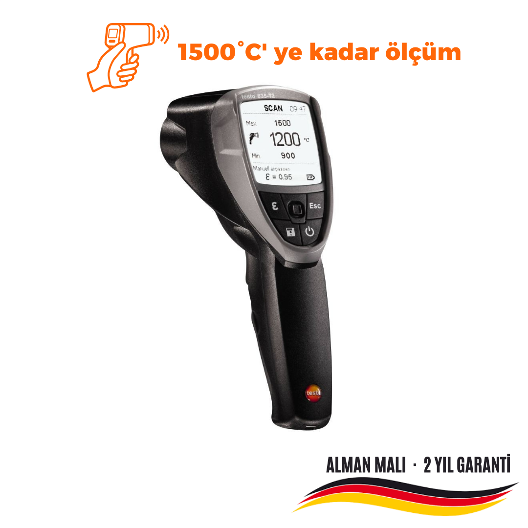 Testo 835-T2 - Infrared Termometre (1500 °C'ye kadar)