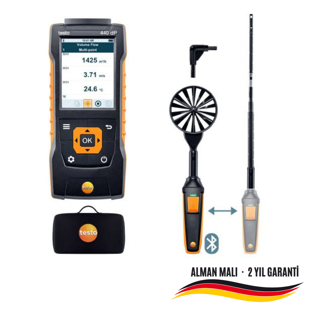 Testo 440dP Bluetooth'lu Hava Hızı Combo Set 1