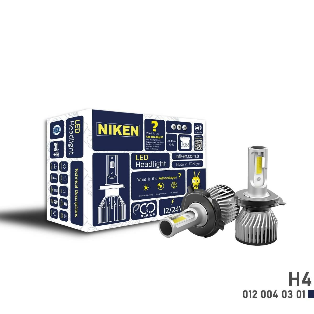 Niken Far Ampulü Led Headlight Eco Serisi H4