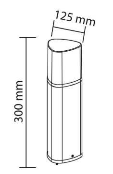 12W 30cm ŞİMŞİR BOLARD ARMATÜR