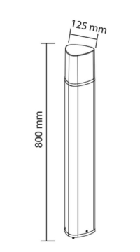 12W 80cm KAYIN BOLARD ARMATÜR