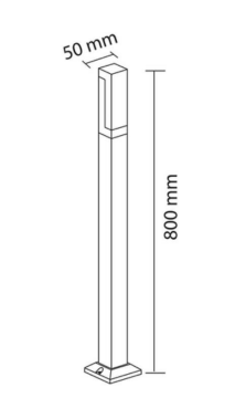 10W 80cm KARAÇAM BOLARD ARMATÜR