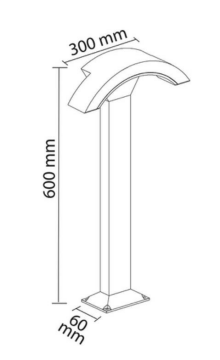 10W 60cm GÜRGEN BOLARD ARMATÜR