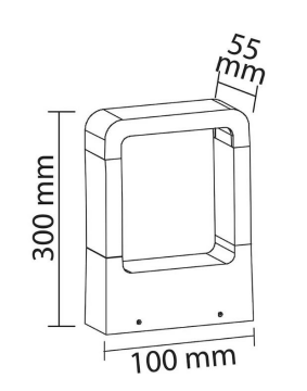 7W 30cm ÇAM BOLARD ARMATÜR