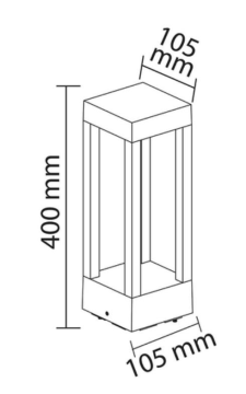 7W 40cm MEŞE BOLARD ARMATÜR