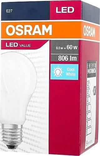 OSRAM 8,5W LED VALUE CLASSIC A 60 6400K 10 ADET