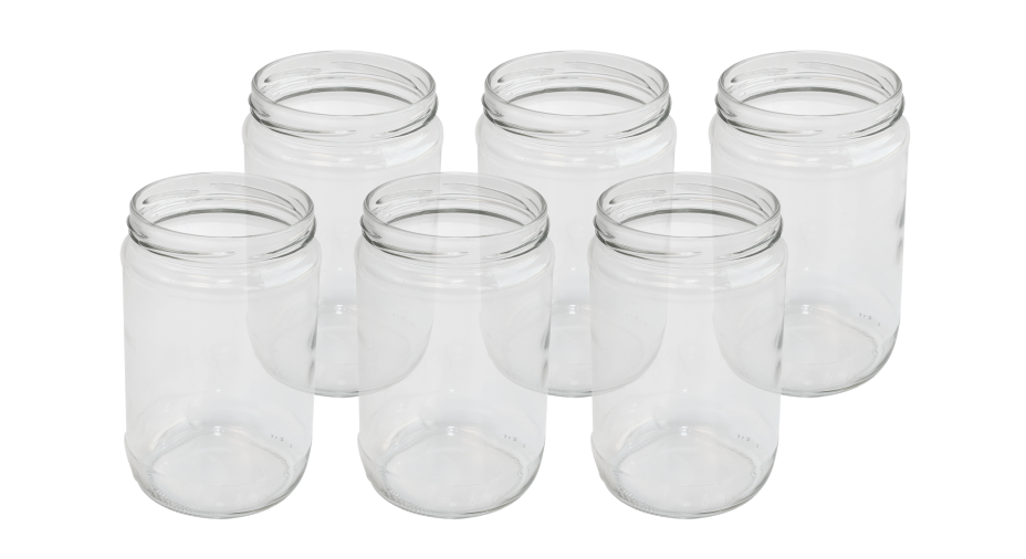 Cam Kavanoz - 6 Adet (660 ml)