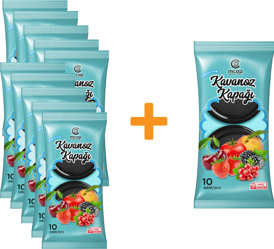 Konserve Kavanoz Kapağı - 10+1 Paket - 110 Adet (Standart Boy - 82 mm) Siyah