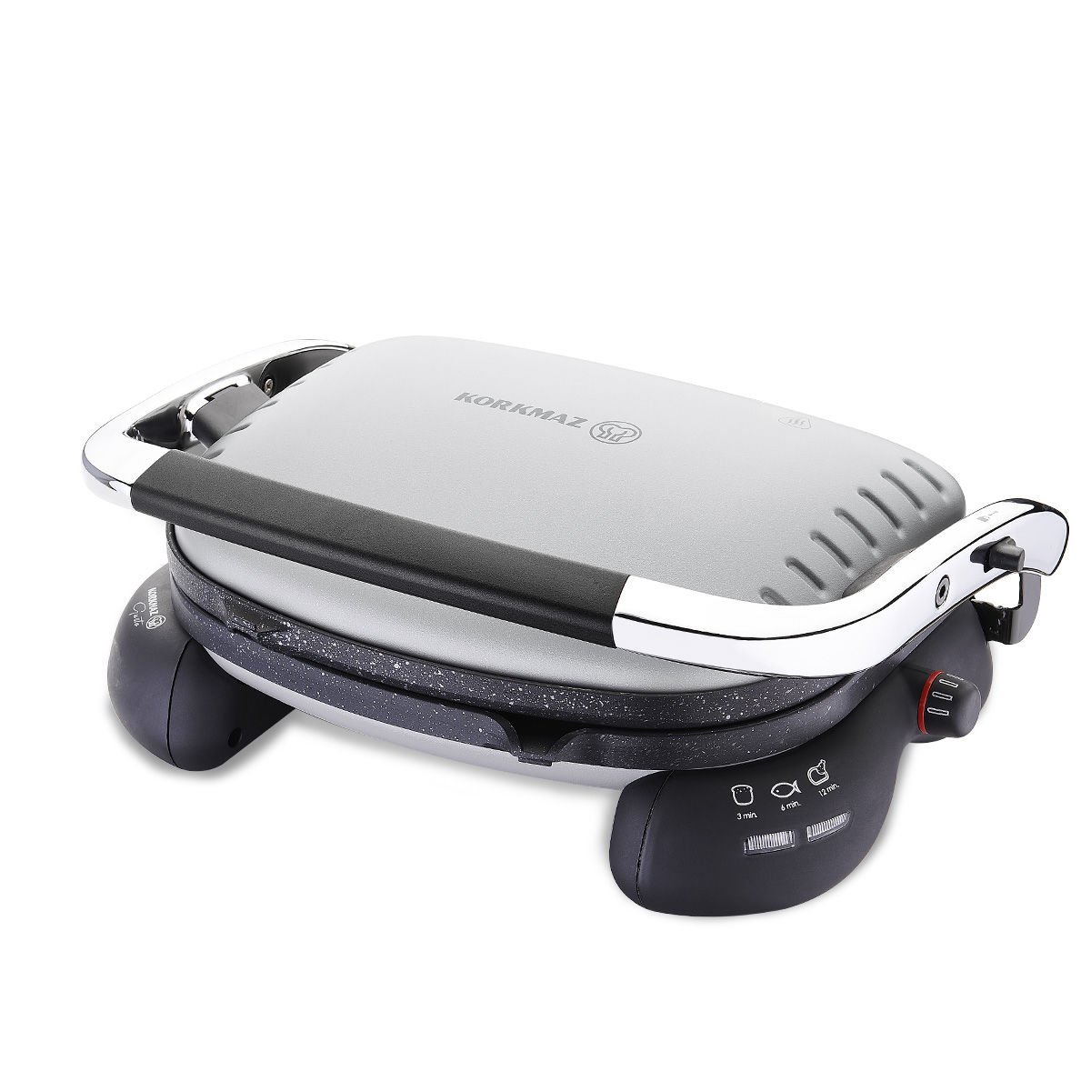 Korkmaz A324-08 Castron Gri 1800 W Tost Makinesi