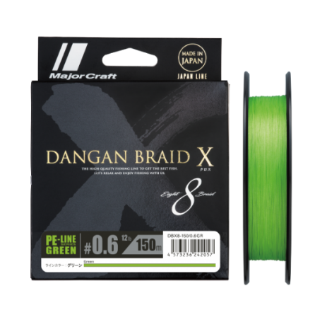Major Craft Dangan Braid X 150m Green DBX8 PE İp Misina