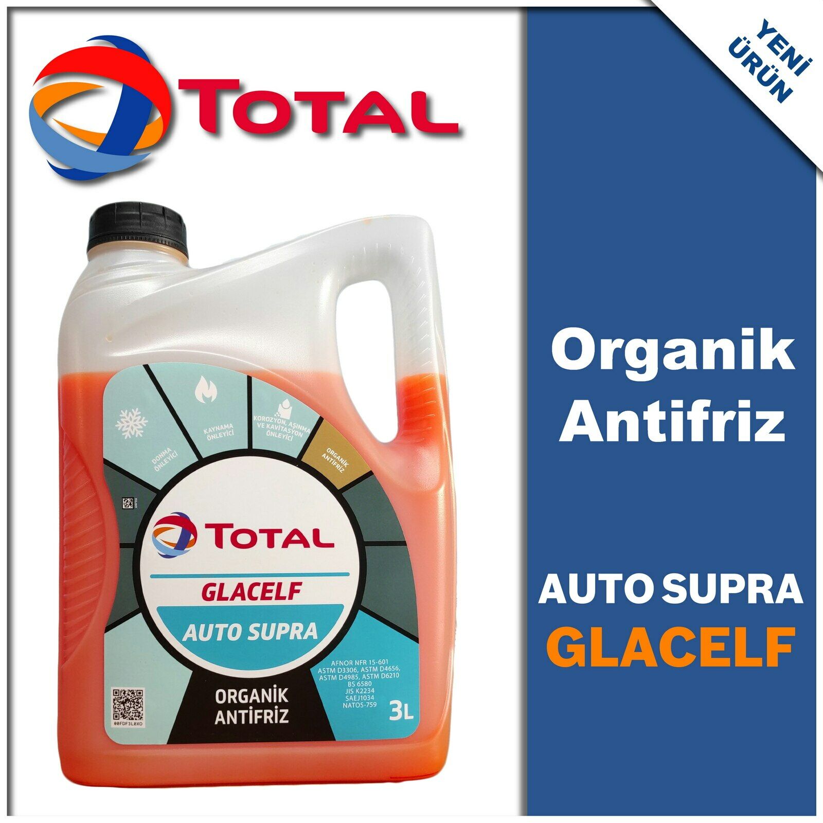 Total Glacelf Konsantre Antifiriz 3 Litre