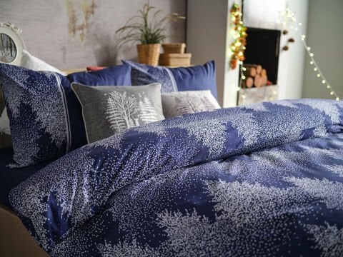 Ranforce Charm Nevresim Takımı Çift King Size - Lacivert