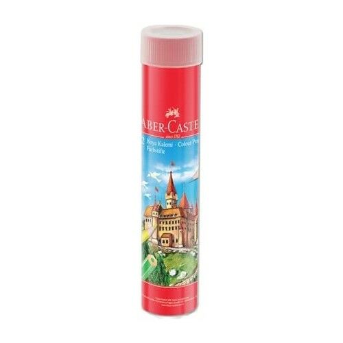 Faber Castell 12 Renk Kuru Boya Kalemi Tüpte
