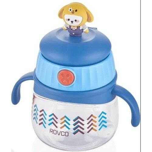 Rovco Pipetli Tritan Çocuk Su Matarası 240 ml 6+ Ay Mavi