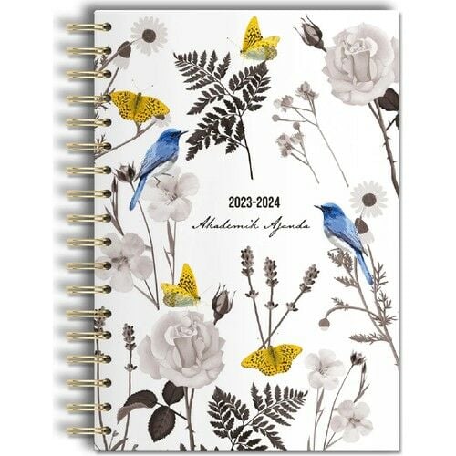 Victoria's Journals Akademik Ajanda 2023-2024 . Haftalık A5 (14.8X21 Cm), Spiralli A5