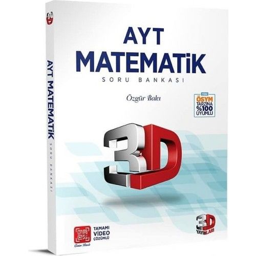 2025 AYT 3D Matematik Tamamı Video Çözümlü Soru Bankası 3D Yayınları