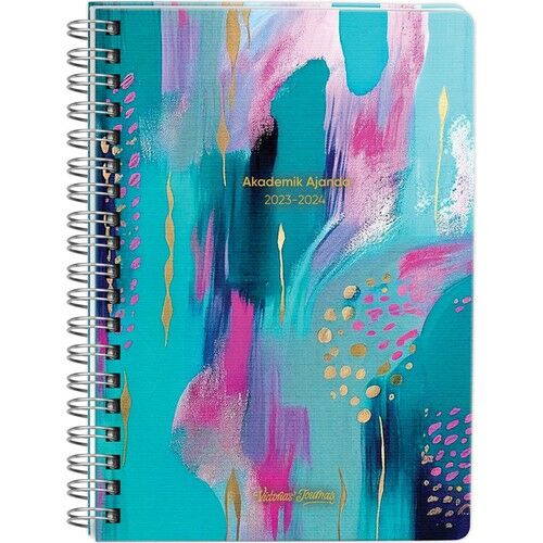 Victoria's Journals Akademik Ajanda 2023-2024 Haftalık Spiralli Sert Kapak 17X24 cm