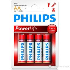 Philips LR6P4B AA 4'lü Alkalin Kalem Pil
