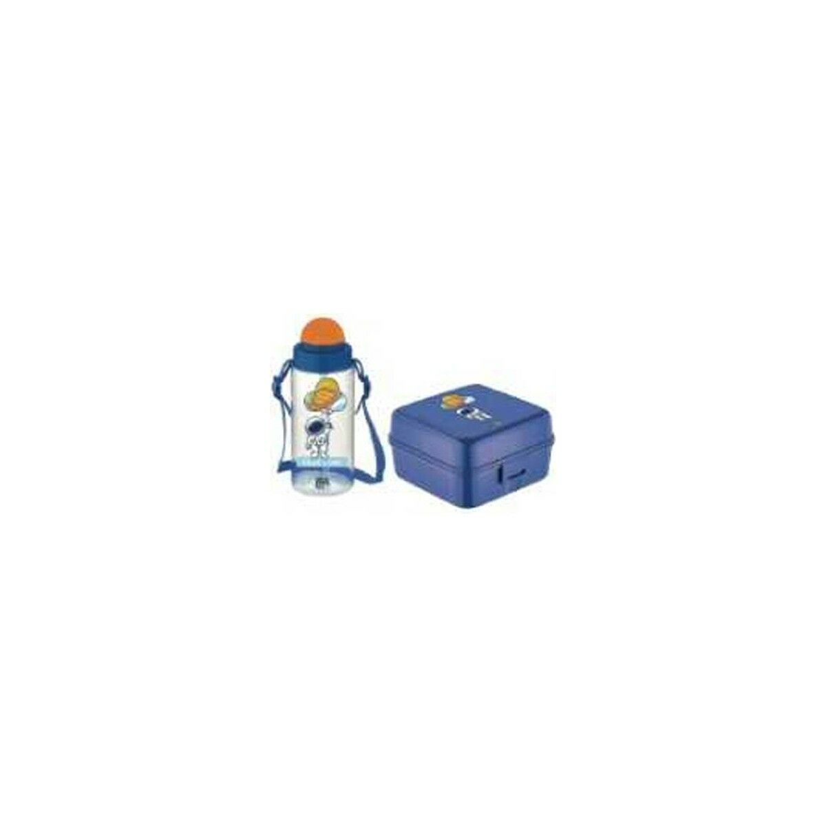 Gıpta Blue-Me Tritan Pipetli Matara + Desenli Beslenme Kabı Set